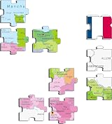 Larsen A5 France Political Map 70 Piece Jigsaw Puzzle French Edition Tray Frame view 3