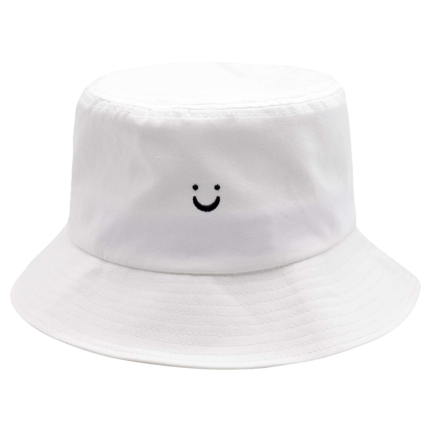 Bucket Hat Smile Face 100 Cotton Cap Travel Bucket Beach Sun Hat for