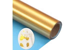 KEGUMINGX Gold Htv Vinyl Gold Iron Heat Transfer Vinyl Gold Rolls HTV Vinyl 12inch x 5feet Iron On Vinyl for T-Shirts Totes and Bags, Easy to Cut & Weed for Silhouette Cameo, Heat Press Machine