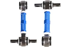 YESHMA Rear Upper Adjustable Camber Arm Kit 2 Pieces Compatible with Honda Civic 88-00 and Integra 94-01 EK EG(Blue)