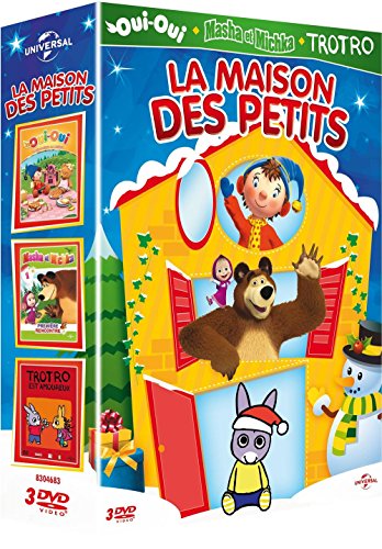 Maison Des Petits - Coffret : Masha Et Michka - Première Rencontre + Oui-Oui - Le Pique-Nique En Musique + Trotro Est Amoureux - Pack