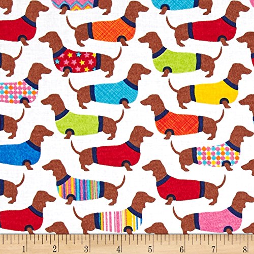 Dachshund Fabric by the Yard Kritters in the Mailbox Dachshund Fabrics