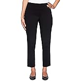Ruby Rd. Womens Ruby Rd. Womens Mid-Rise Pull-on Straight Solar Millennium Tech Ankle Pant