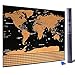 World Scratch Off Deluxe Edition Travel Map Poster and Scratcher International Countries, U.S. States, Global Continents | Personal Memory Keeper | School, Home Adventure and Travelers Map Wall Décor