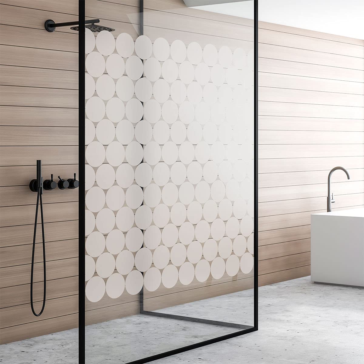 50 x 50 x 100 cm Round Privacy Film for Glass and Shower Door