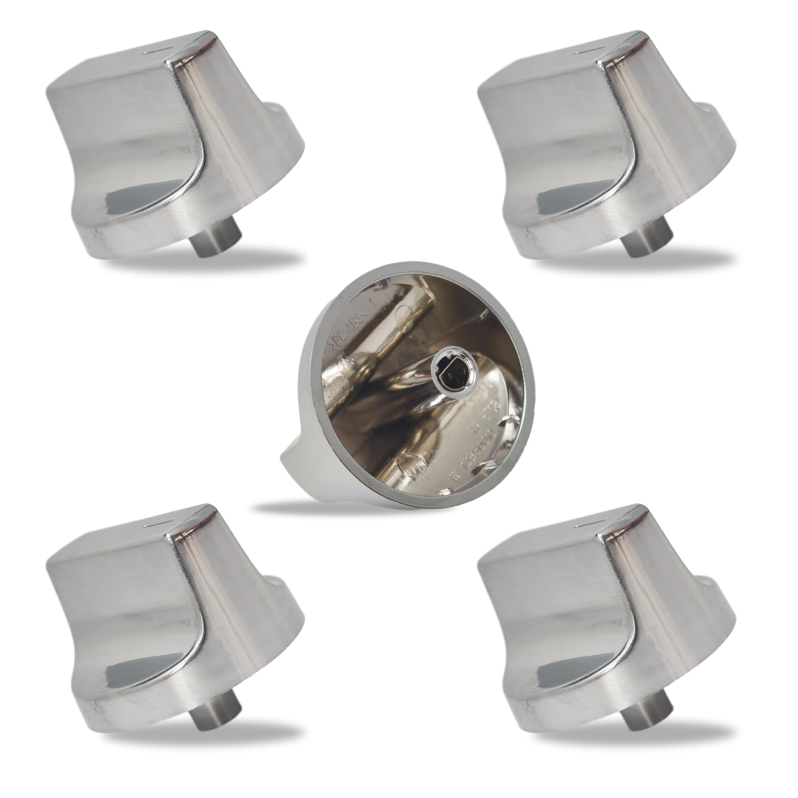 Photo 1 of HLZDS W11366438 Gas Stove Knob, 1Pack Silver Cooktop Knob, Compatible with Whirlpool WCG55US0HS00 WCG55US6HS00 WCG55US6HS00, KIP5T08 W10850010 Range Parts Knobs