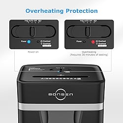 BONSEN 12-Sheet Paper Shredder for Home