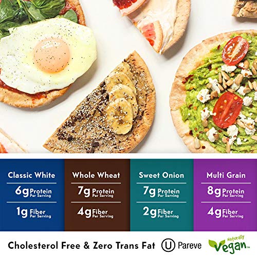 Toufayan Bakery, Classic Plain White Pita Bread for Sandwiches, Meats