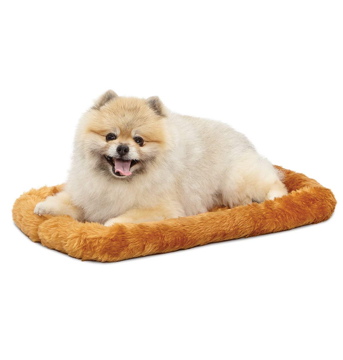 Photo 1 of MidWest Homes for Pets QuietTime XS Dog Bed – Cinnamon Faux Fur Bolster, Ultra-Soft and Machine Washable, Fits 22-Inch Crates and Carriers, for Small Dogs and Cats