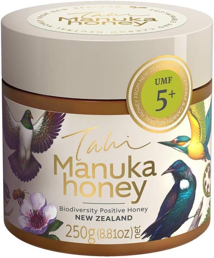 TahiManuka Honey UMF 5+ (MGO 83+) | Raw and Pure - 100% Natural and Sustainable Honey from New Zealand Honey, 8.8oz