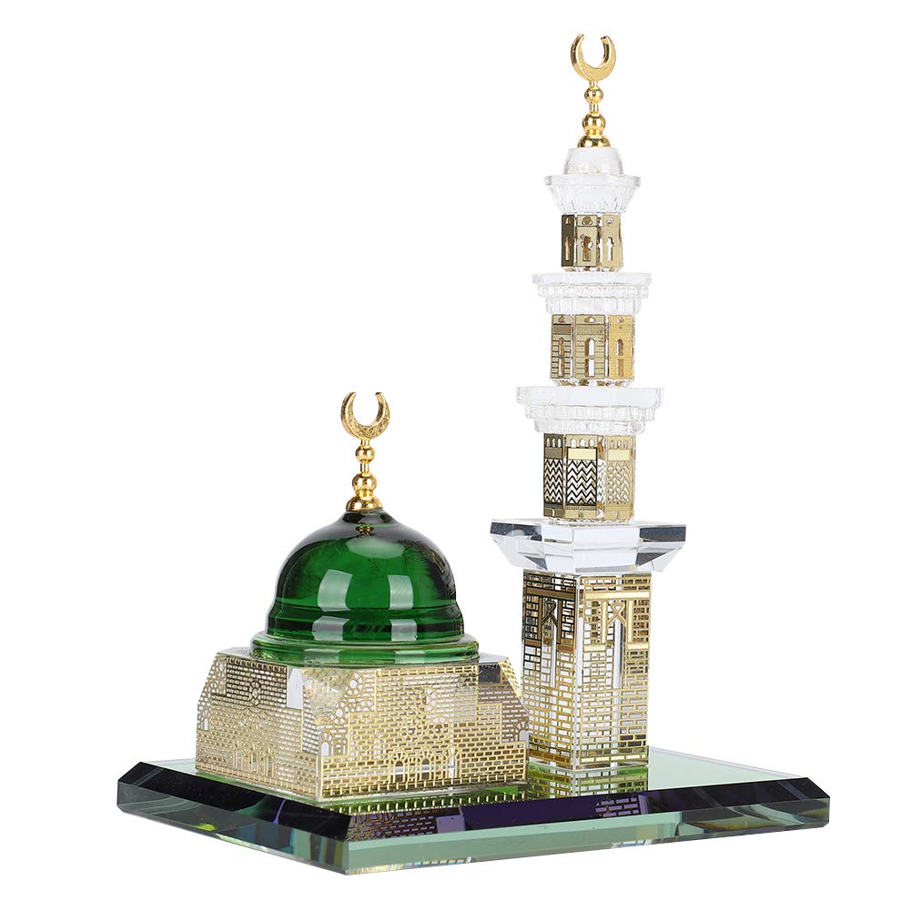 Pssopp Crystal Collectible Figurines Muslim Kaaba Model Kaaba Replica Model Showpiece Islamic Building Handicrafts Souvenirs Gifts Home Table Car Decor Ornaments