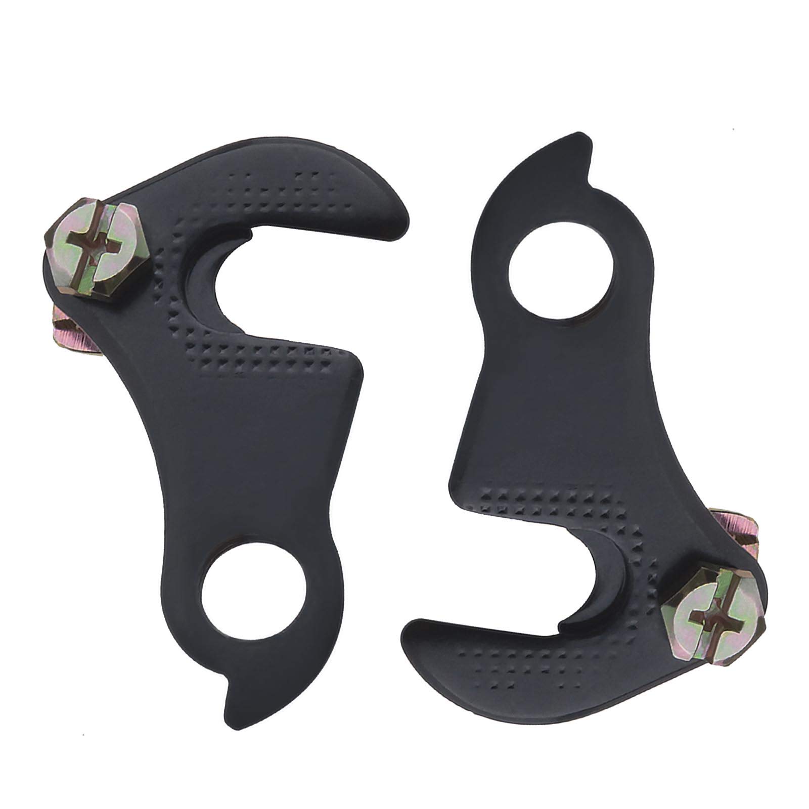 OTOTEC 2x Bicycle Rear Mech Derailleur Hanger With Bolt Fitting Black Tailhook Drop Out Adapter for Mountain Bike Replacement Parts
