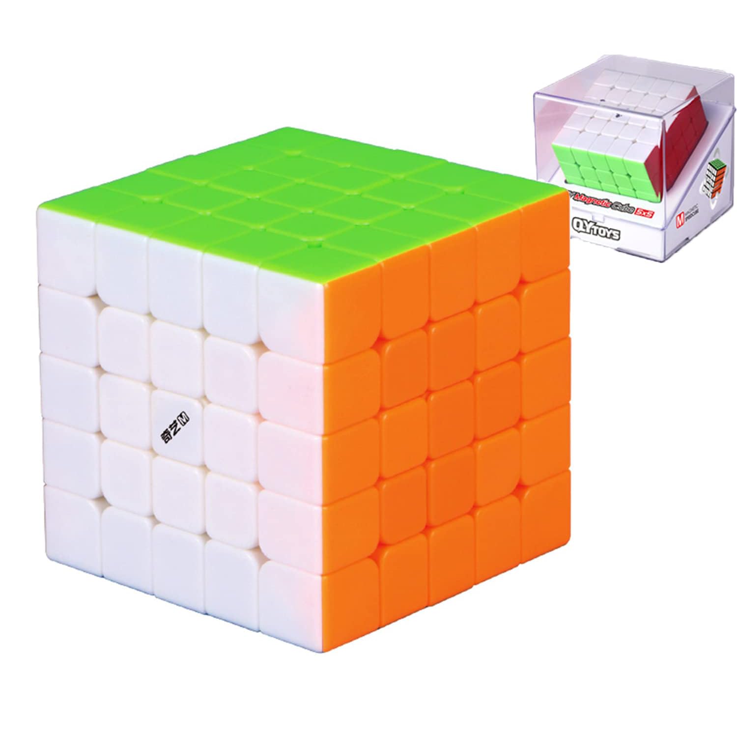 Speed Cube, QiYi MS 5X5 Magic Cube Fast Smooth Turning Stickerless Quicker 3D Puzzle Toys for Magic Cube Enthusiasts (MS 5X5)