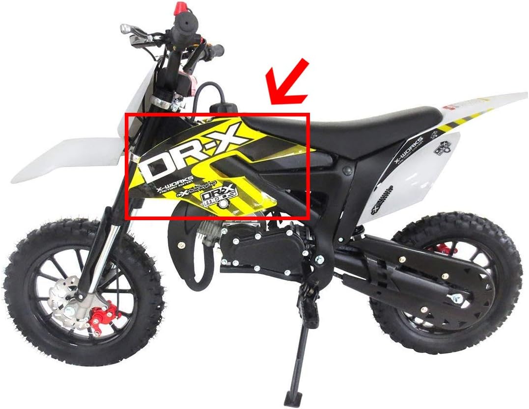 SYX MOTO Holeshot-X Kids Mini Dirt Bike Panels, Black, Front Cover Left
