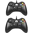 Lyyes Wired Controller for Xbox 360, Wired Controller Compatible with Xbox 360 Xbox 360 Slim and PC Windows, 2 Pack
