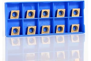 CCMT09t304 CCMT32.5 Accusize Carbide Lathe Inserts 10pcs CNC Carbide Inserts Blade Cutter Metal Lathe Cutting Tool with Box