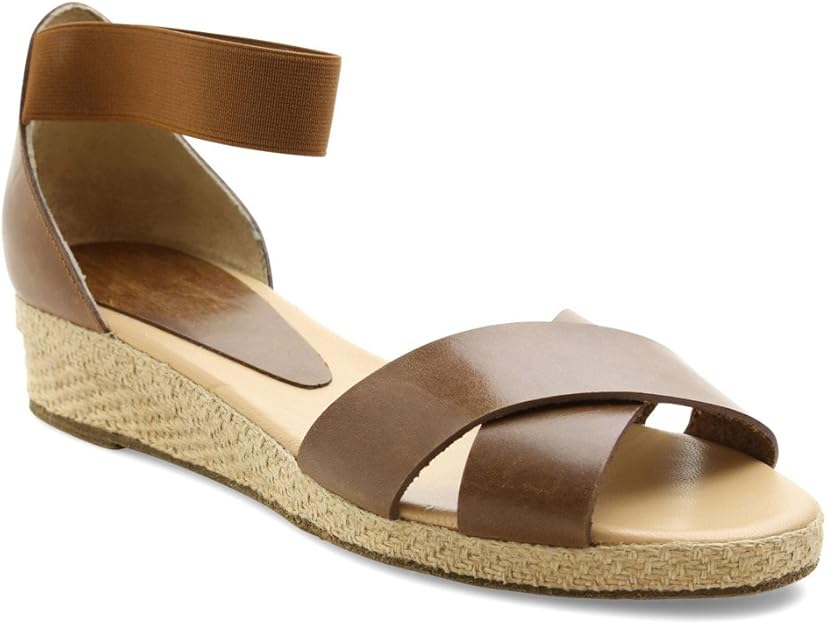 Amazon.com | Andre Assous Women's DERINA Espadrille Wedge Sandal, Cuero, 40 EU/10 M US 