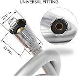 ZOTTI 2m Shower Hose Smooth PVC Anti-Kink Brass Connectors Universal G1/2 Chrome view 3