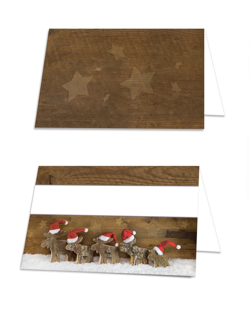 50 pieza Navidad mesa de atril Gastro requisitos de Navidad Reno Rojo