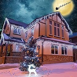 Joomer Christmas Icicle Lights, 400 LED 80 Drops