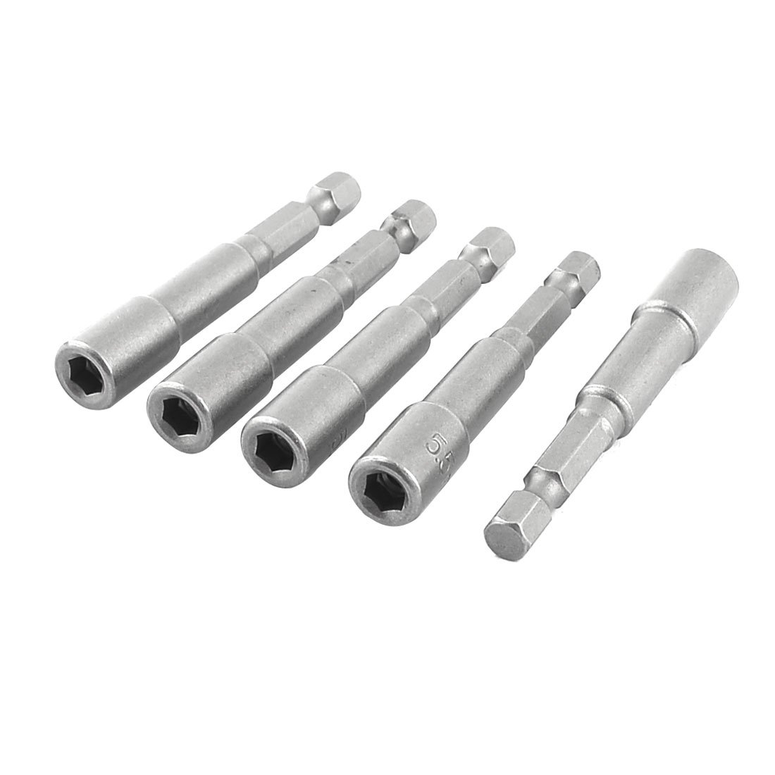 uxcell A13121300ux0797 1/4" Shank 5.5mm Hex Socket Nut Setter Spanner Driver Bit (5 Piece)