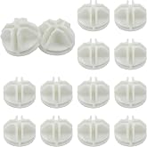Kyuionty 50 Pcs Wire Cube Connectors for Modular Storage Shelving (White) | Durable ABS Plastic, 8-Slot Multi-Directional Design, Fits 3.5mm Panels, Reusable Connectors, for Wire Cube Shelving