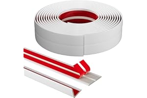 Elvone 40 Feet Inside & Outside Corner Trim Molding, Flexible Peel and Stick Corner Guards Protector for Tile and Wall Edges Gaps, White