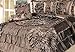 Tache 6 Piece Solid Brown Floral Shades of Espresso Ruffle Comforter Quilt Set, King Size