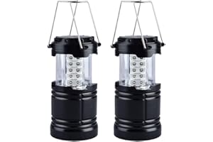 LED Camping Lantern, 2 Pack Brightest Portable Outdoor Emergency Light with Magnetic Base for Hurricane, Storm, Outage, Campi