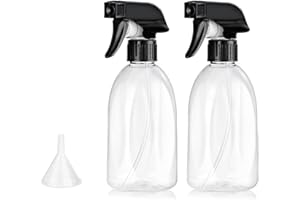 Bynccea Empty Water Plastic Spray Bottles 13.5oz/400ml Adjustable Nozzle Mist/Stream Water Spray Bottle Heavy Duty Spraying Bottles Plant Mister Spray Bottle for Cleaning Solutions, Plants, Hair
