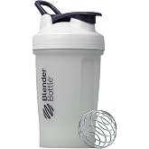 BlenderBottle Classic V2 Plastic Shaker Bottle 20 oz White