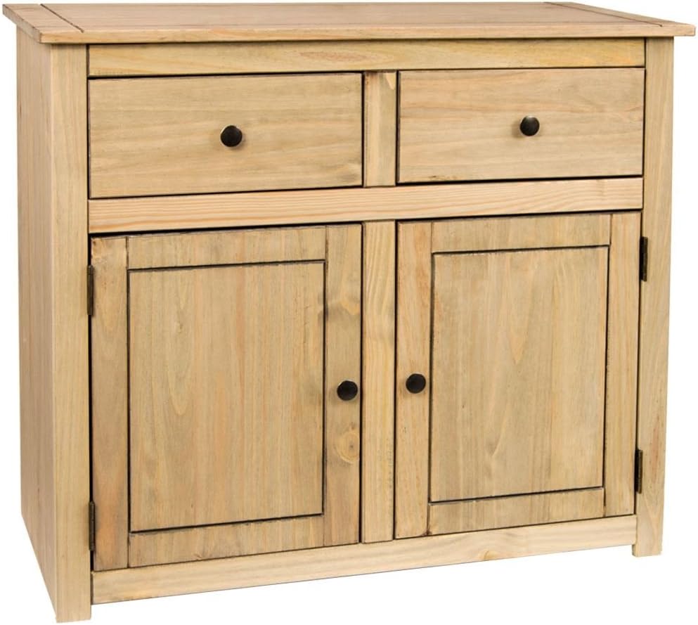 Vida Designs Panama Sideboard 2 Door 2 Drawer Solid Pine Living Room Home Furniture, Natural Pine - Image 3