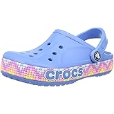 Crocs Baya Band Chevron Band Clog, powder blue/multi, 29.0 cm