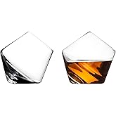 Sempli Cupa-Rocks Tumbler Glasses Set of 2 - Hand Blown Whiskey Glasses for Scotch, Bourbon & Brandy, Lead-Free Crystal, Swirling Aeration, Ultra Clear - 9.25 oz