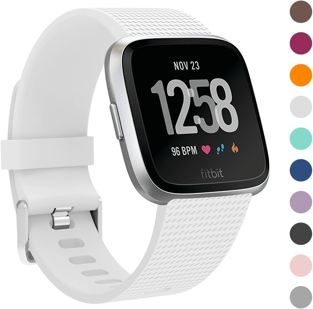 Hanlesi for Fitbit Versa Strap, Fit bit Versa Accessory Classic Adjustable Sport Band Replacement Wristband for Fitbit Versa Small Large
