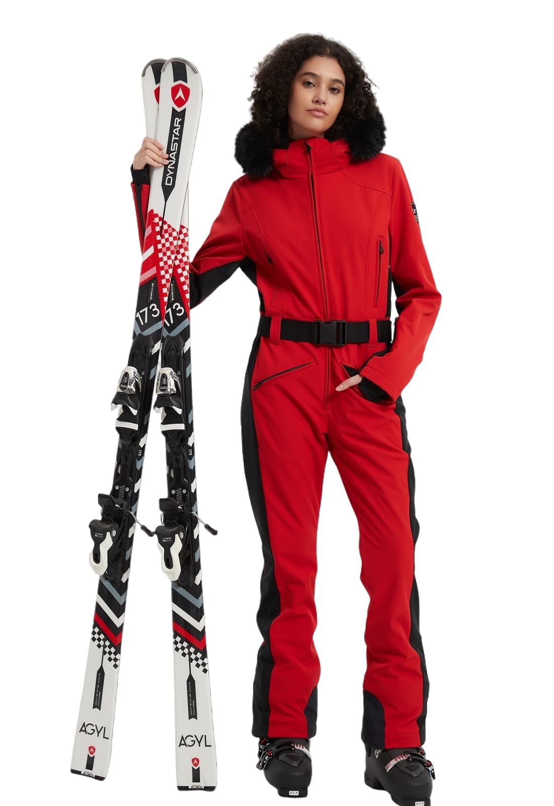 Photo 1 of *MINOR DAMAGE - USED*
BGX Women Ski Suit One Piece Snowsuit Snowboard Slim Fit Insulated Jumpsuit Waterproof Windproof Winter Sports Warm(M,Red)