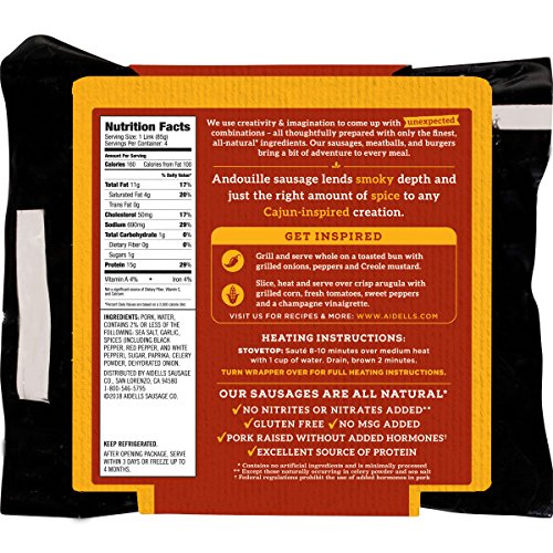 1 Aidells+Smoked+Sausage+Andouille+Cooked