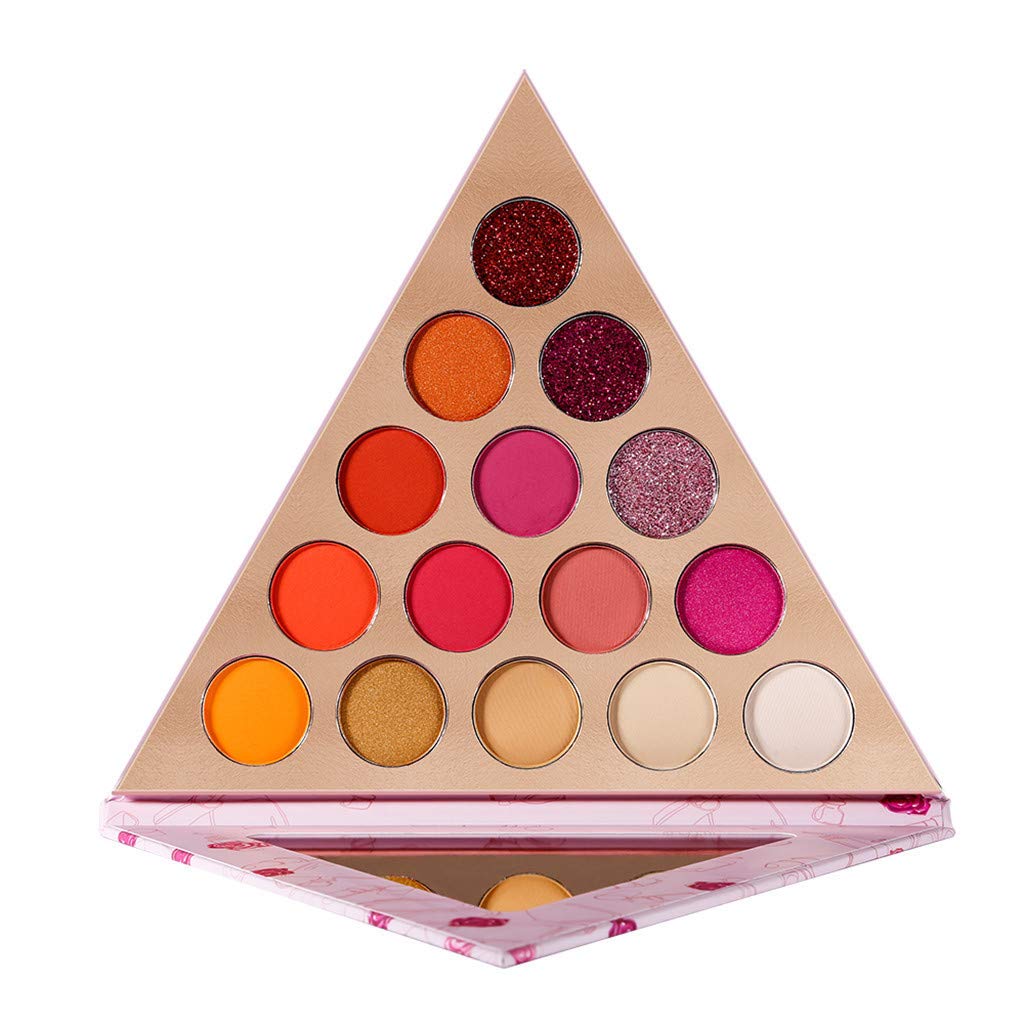 AutumnFall 15 Colors Pearlescent/Matte Multicolor Eyeshadow, Three-dimensional Leopard Eyeshadow, Facial Makeup Beauty Eyeshadow Silky Soft Lasting Makeup