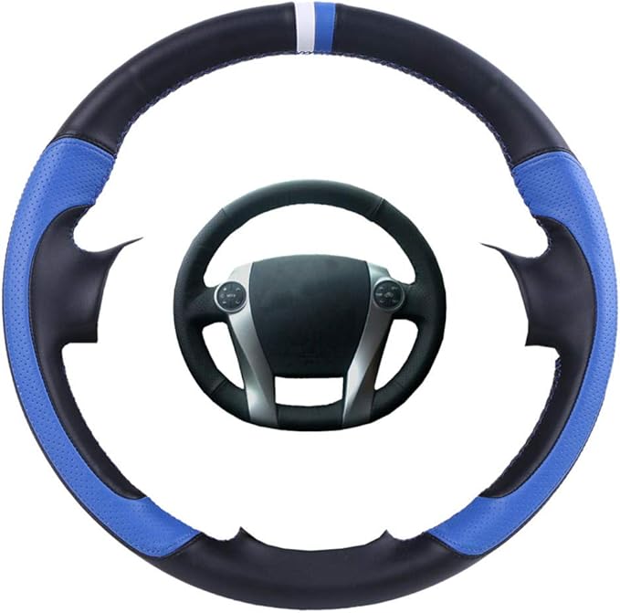DLDBB Car Steering Wheel Cover Fiber Leather,for Toyota Prius 30(XW30
