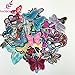 24pcs/lot Butterfly Style Assorted Iron-on or Sew-on Embroidered Patch Motif Applique Set (Mixed Colors Set 18)