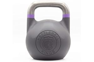 Kettlebell Kings Competition Kettlebell - 20-75 lb Cast Steel Weight for Strength Training - Smooth Grip Fitness Edition Design - Ergonomic Shape with Flat-Bottom for Workout, Gym and Home Exercise