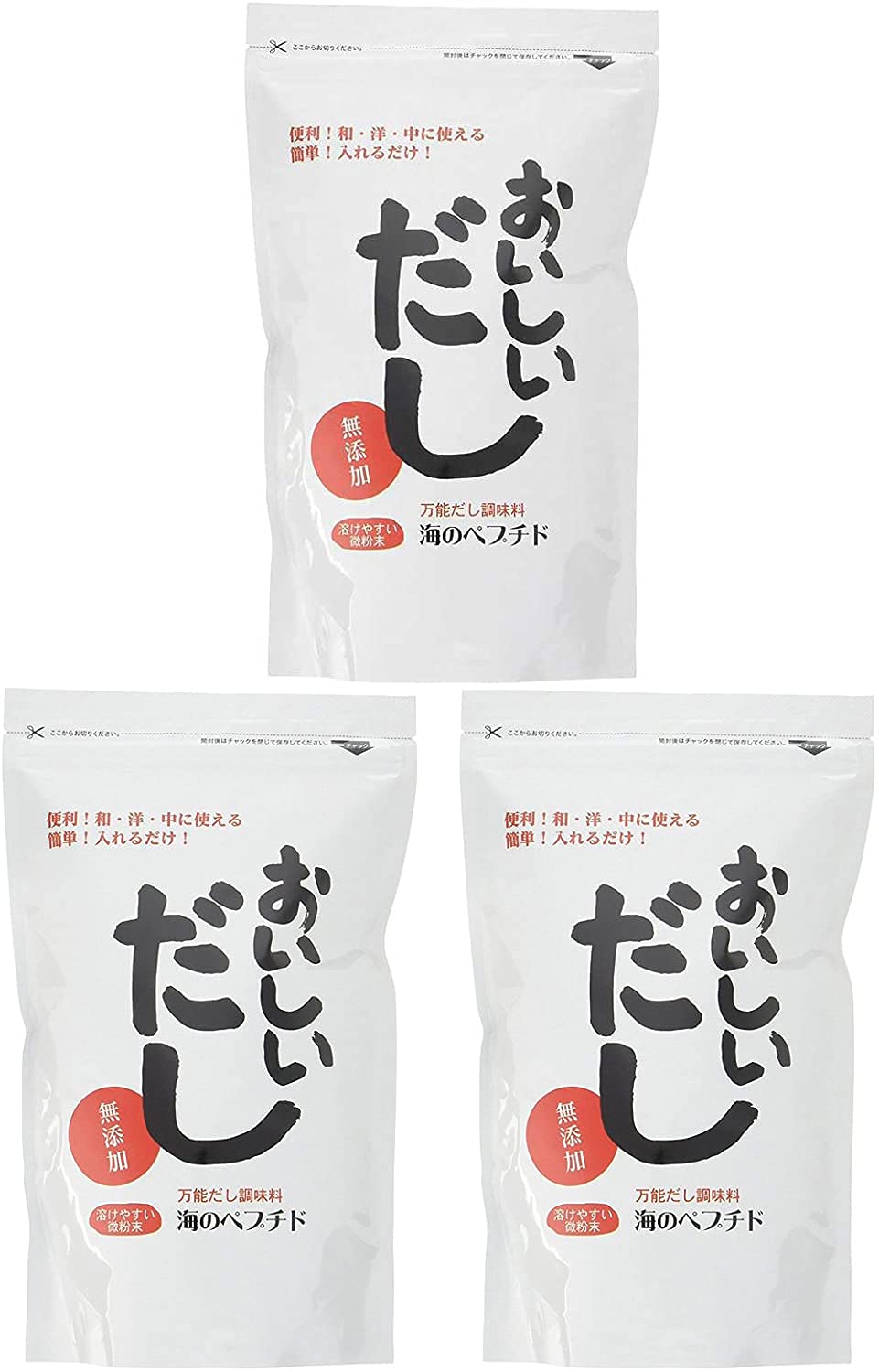だし 無添加 料理出汁 食塩不使用 おいしいだし 海のペプチド 300g×3個セット商品画像