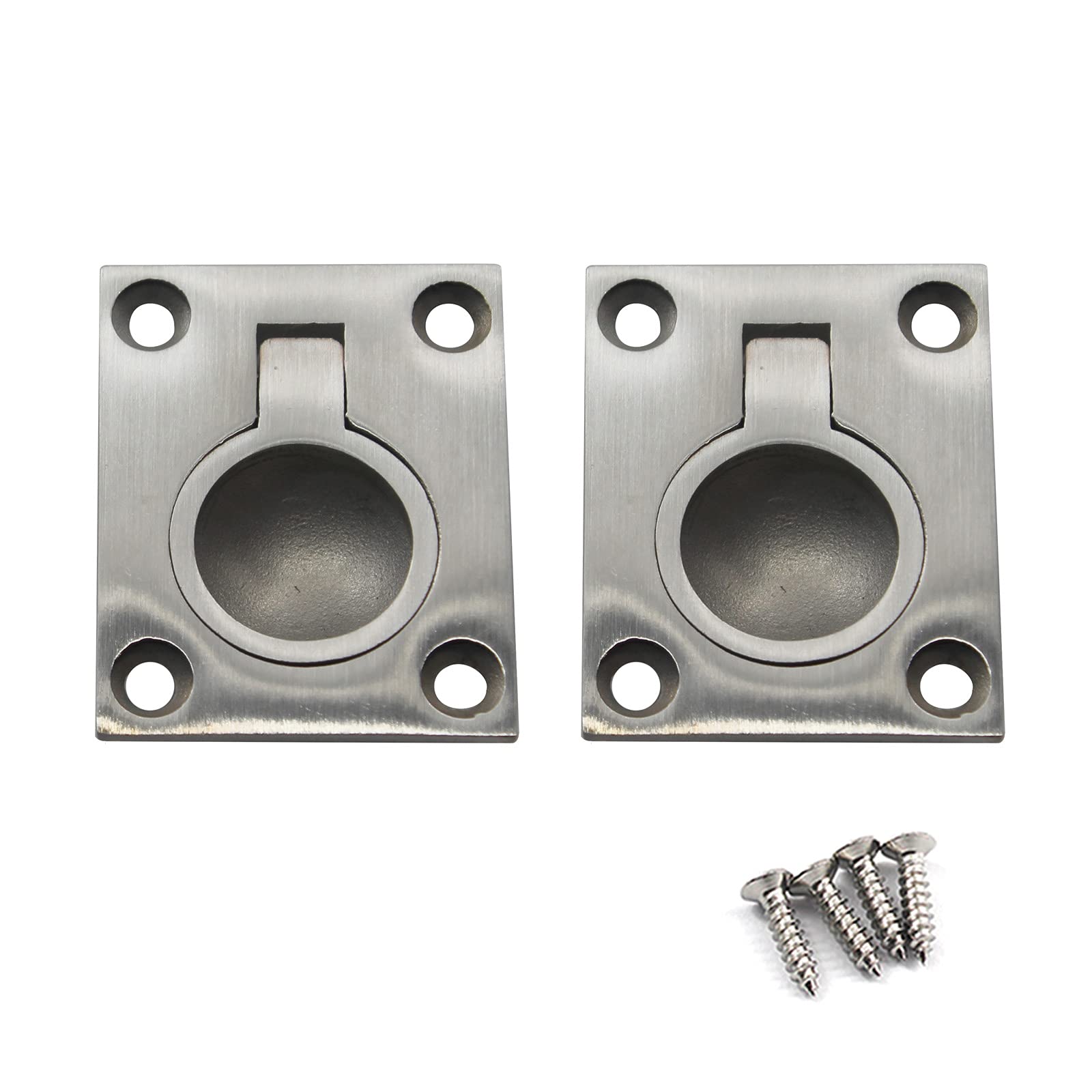 Zerniple 304 Stainless Steel Flush Ring Pull Handle Hidden Handle Boat Hardware