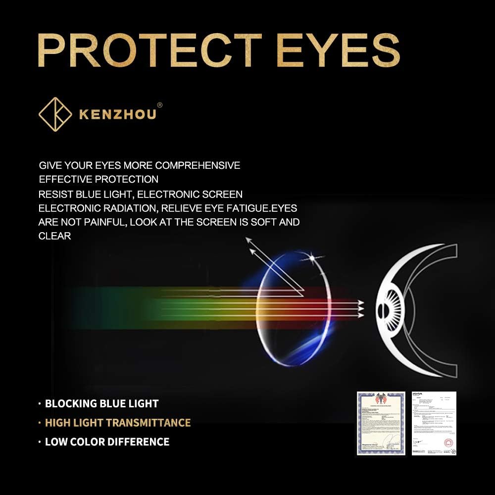 Blue Light Blocking Computer Glasses 2 Pack Decrease Eye Eyestrain Unisex(Women/Men) Glasses with Spring Hinges Nerd Reading Gaming Glasses: Health & Personal Care