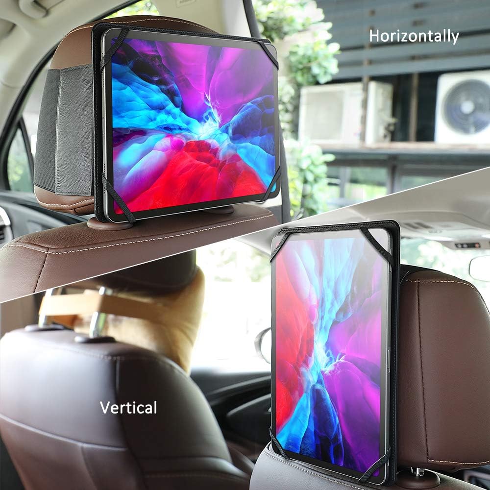 memumi 𝟐𝟎𝟐6 𝗨𝗽𝗴𝗿𝗮𝗱𝗲𝗱 Car Headrest Holder for Tablet Car Headrest Mount Universal Stand for 2020 iPad Pro 9.7, 10.2, 11 - Image 5