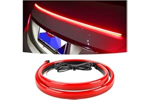 HIPOPY Car LED Brake LED Strip Light, 35inch 144LED DC12V High Mount Stop Brake Light Bar, Rear Window Warning Signal Light for Vehicles Trucks Cars