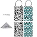 Luggage Tags, Wisdompro 4 Pack Bright PVC Baggage Tags with Stainless Steel Loop, Name ID Identification Label Set for Travel Baggage Bag Suitcase (Triangle+Ripple)