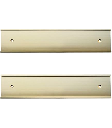 Gold Desktop Name Plate Holder - 2x8 Inch Desk Name Sign Display Stand