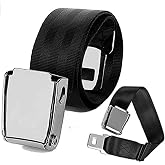 OGIFOAHC Adjustable 7-39" Airplane Seatbelt Extender - FITS All Airlines (not Southwest) Bring You a Comfortable Trip, Black