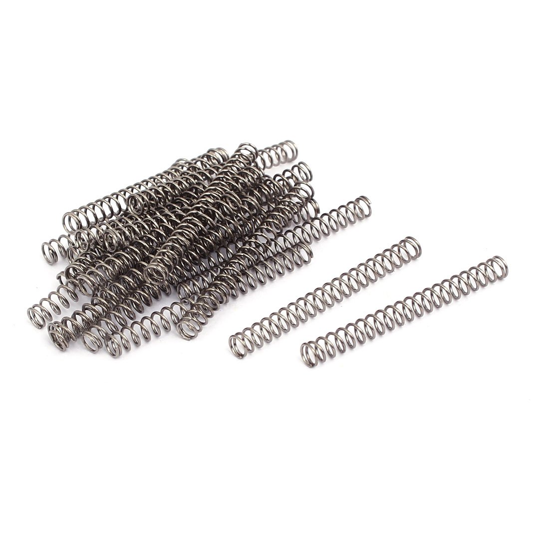sourcingmap Compression Spring,304 Stainless Steel,4mm OD,0.5mm Wire Size,40mm Free Length,Silver Tone,20Pcs
